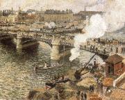 Camille Pissarro Pont Boiedieu in Rouen in a Drizzle china oil painting artist